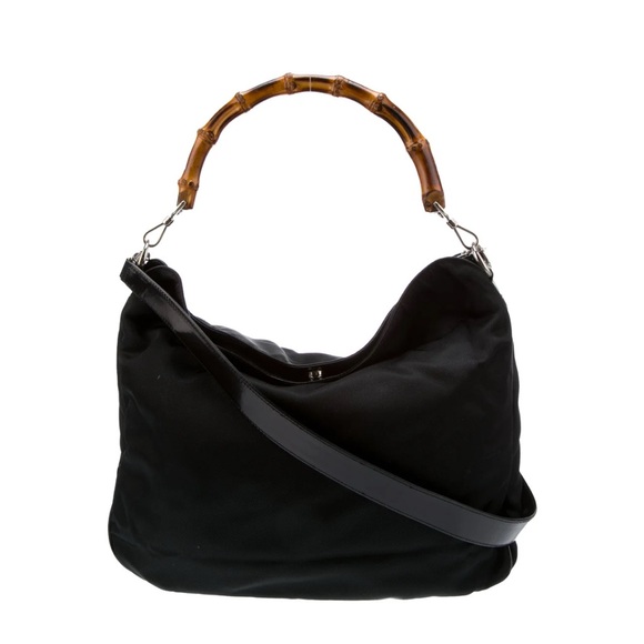 Authentic Gucci Nylon Bamboo Hobo w/ Strap - Picture 3 of 6